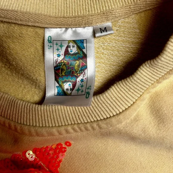 Queen Of Sparkle ~ Medium ~ White W/ Multi-Colors Star Sequins Sweater (Read) - Picture 12 of 12